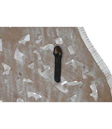 Cabeceira de Cama Modelo Mandala - Madeira de Manga e MDF Natural 182x2x90 cm